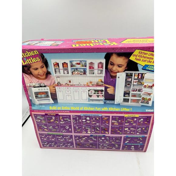 Vintage Tyco Kitchen Littles Deluxe Refrigerator Set Brand New - Picture 3 of 13